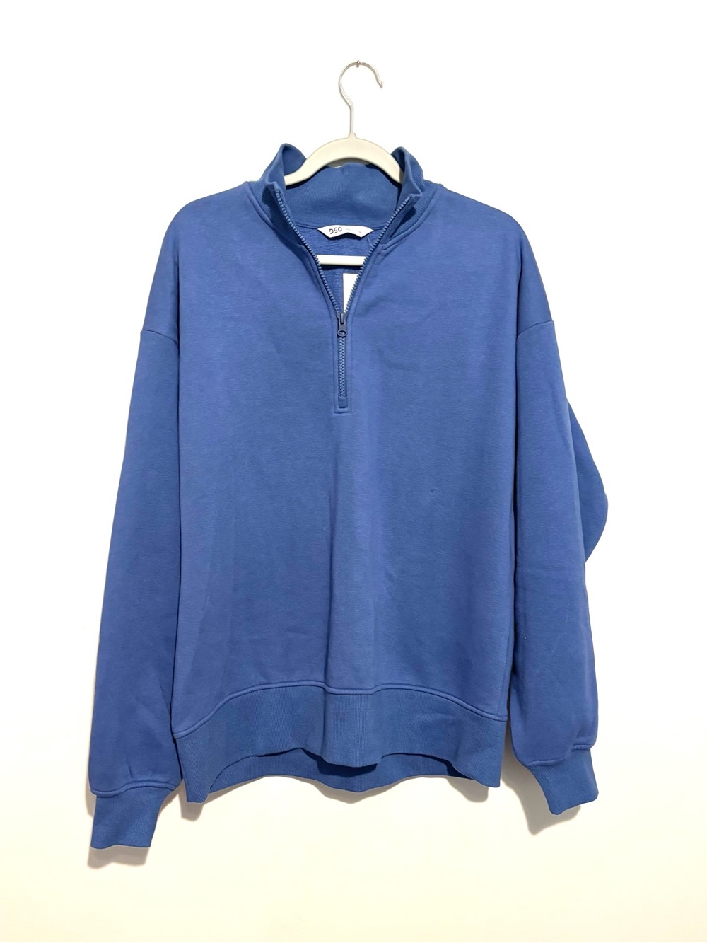 DSG Woman’s Classic Fleece 1/2 Zip Light Navy Sweater Size XL